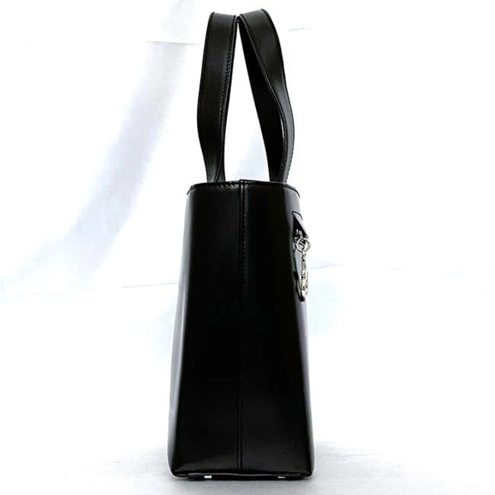 Salvatore Ferragamo Leather Handbag Gancini Cowhide Shoulder Bag Black